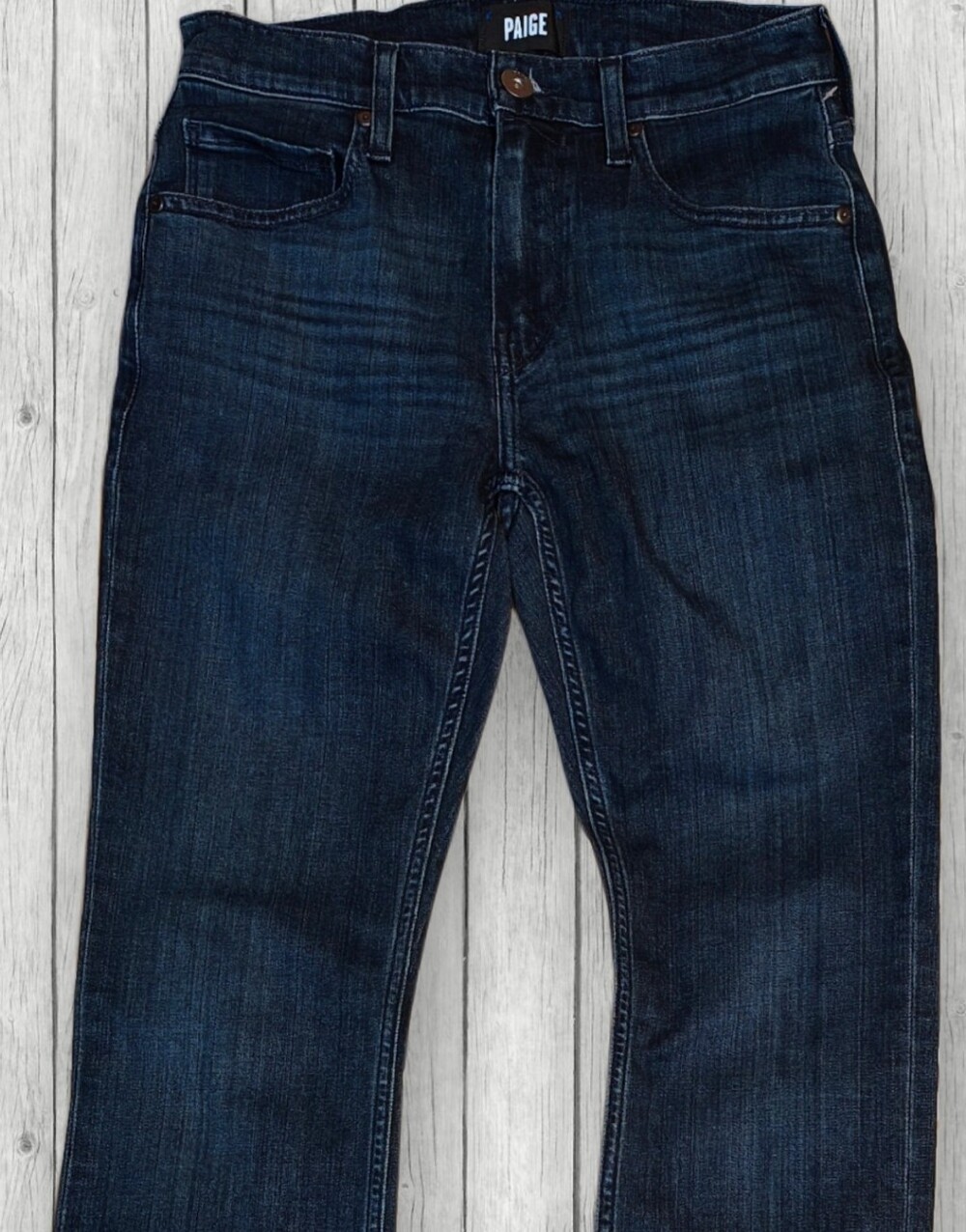 PAIGE Men's Federal Slim Straight Jeans Belcourt Blue Denim 28 Like New